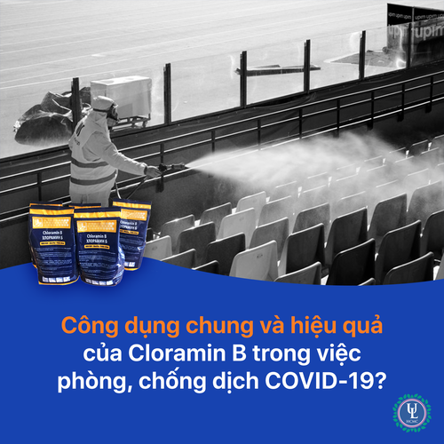 công dụng của cloramin B khử trùng không khí, không gian diện tích lớn