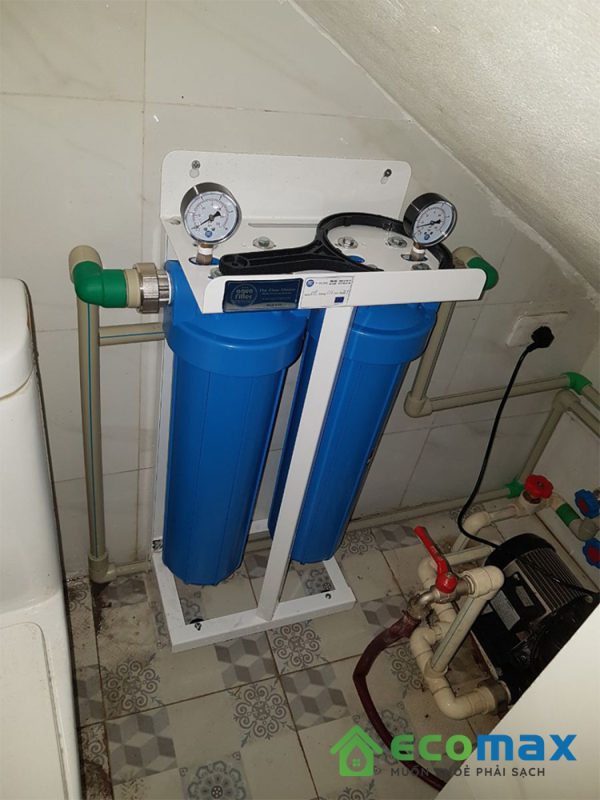 Lắp đặt bộ lọc nước đầu nguồn 2 cấp lọc