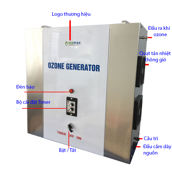 cấu tạo máy ozone 10g/h