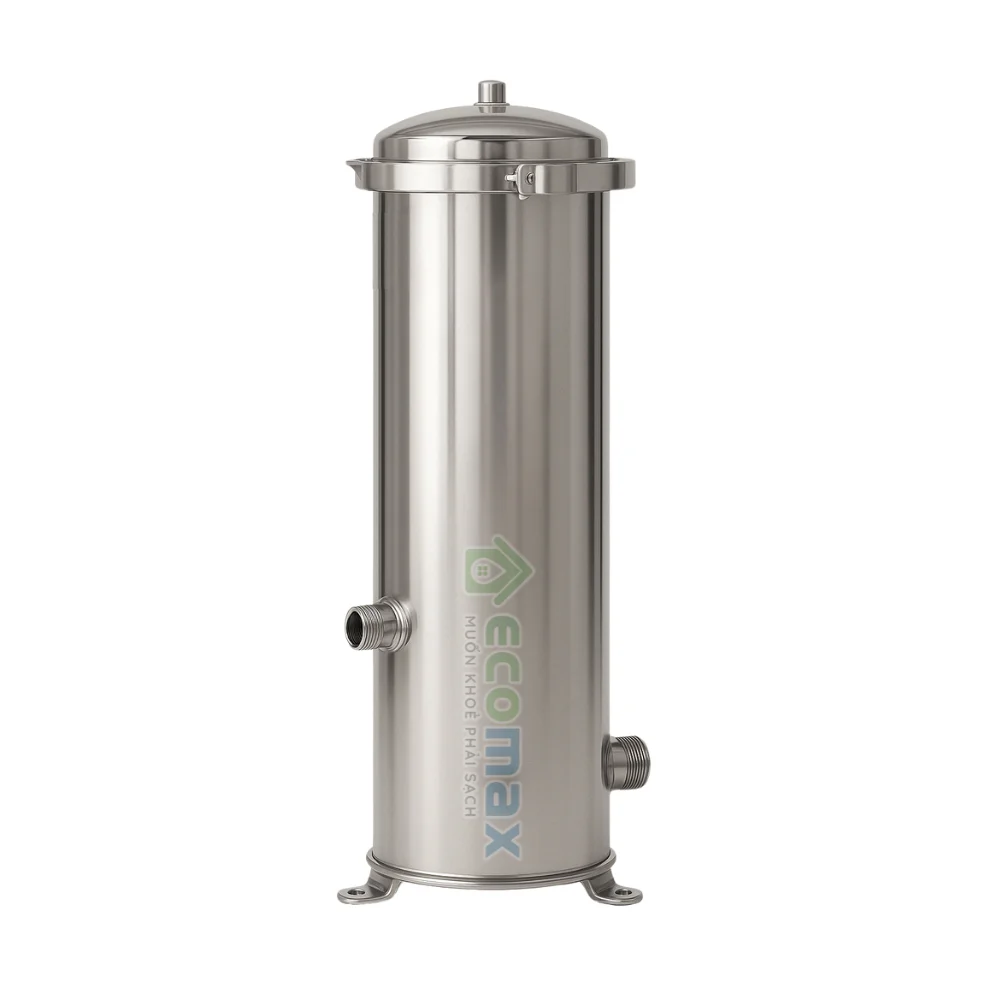 Phin lọc nước Inox 5 lõi 20 inch công suất 5m3/giờ 6 Phin lọc nước inox 5 Lõi 20 Inch Ecomax giá tốt