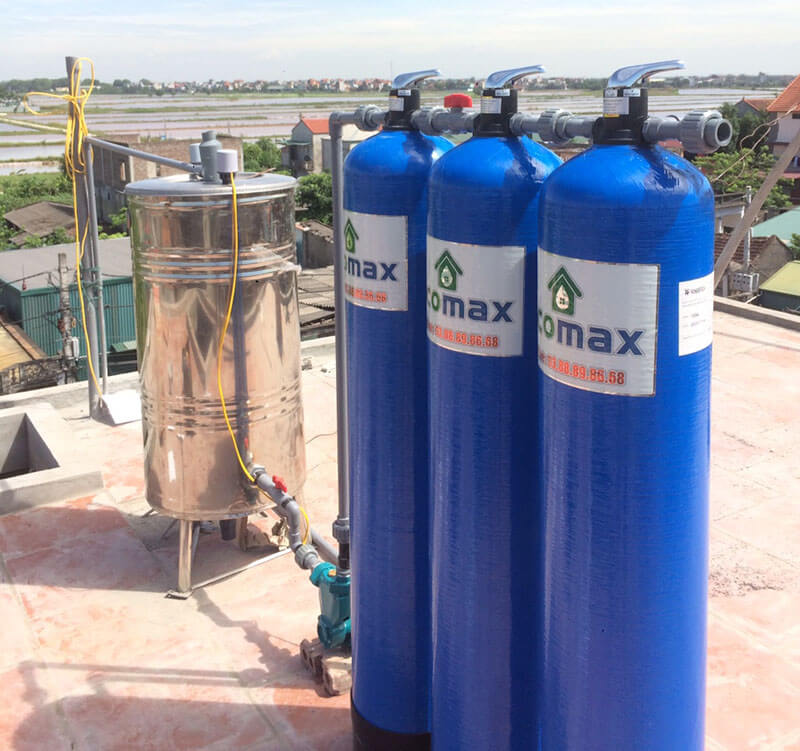 Tác dụng của thiết bị lọc nước giếng khoan gia đình Ecomax trong xử lý nước ố vàng