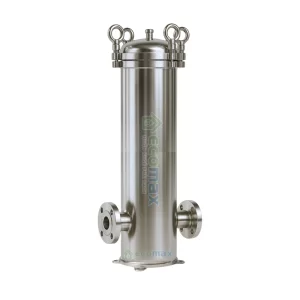 Phin lọc nước inox 3 lõi inox 20inch Chịu áp cao kết nối mặt bích