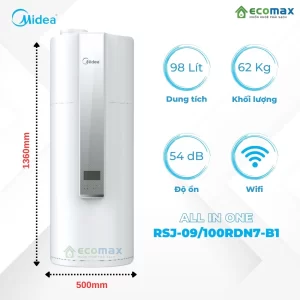 Thông số máy nước nóng trung tâm Heat Pump Midea RSJ-09/100RDN7-B1