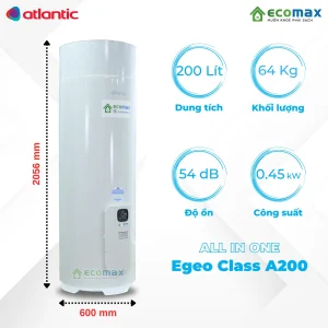 Máy nước nóng trung tâm Atlantic 200 Lít Egeo Class thông số