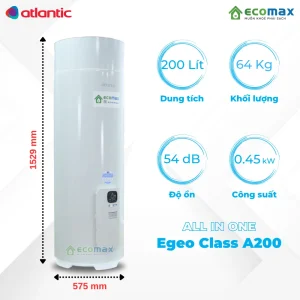Máy nước nóng trung tâm Atlantic 200 Lít Egeo Class thông số