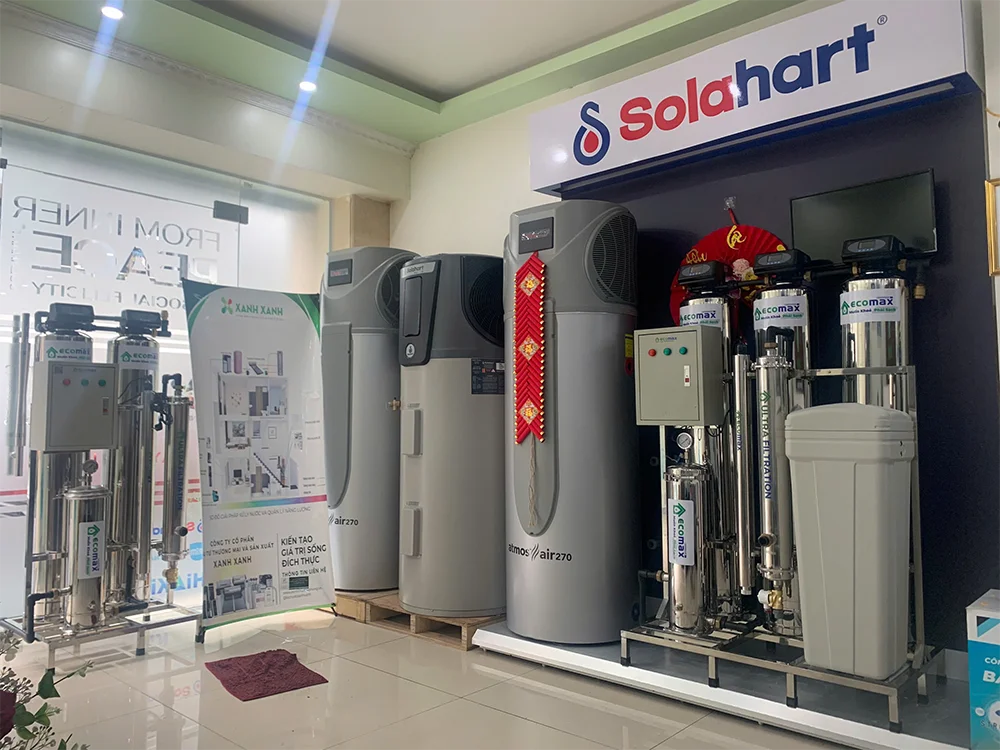 Máy nước nóng trung tâm Solahart 270 Lít Atmos Air 18 Máy nước nóng trung tâm Heat Pump Solahart tại Ecomax