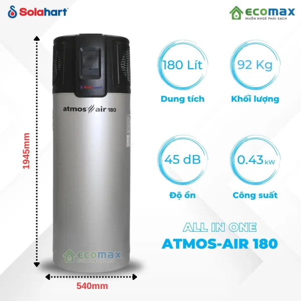 Máy nước nóng trung tâm Solahart 180 Lít do Ecomax lắp đặt chính hãng