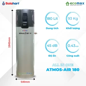 Máy nước nóng trung tâm Solahart Atmos Air 180 Lít Ecomax
