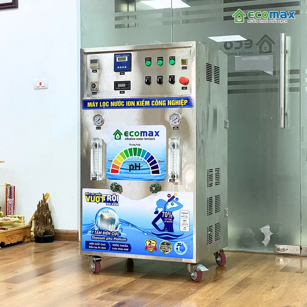 Máy lọc nước ion kiềm công nghiệp 500 Lít/h 14 Máy lọc nước ion kiềm công nghiệp công suất 500 Lít/h