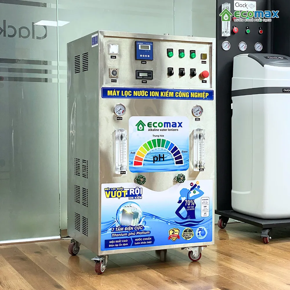 Máy lọc nước ion kiềm công nghiệp 750 Lít/h 14 Máy lọc nước ion kiềm công nghiệp công suất 750 Lít/h 2