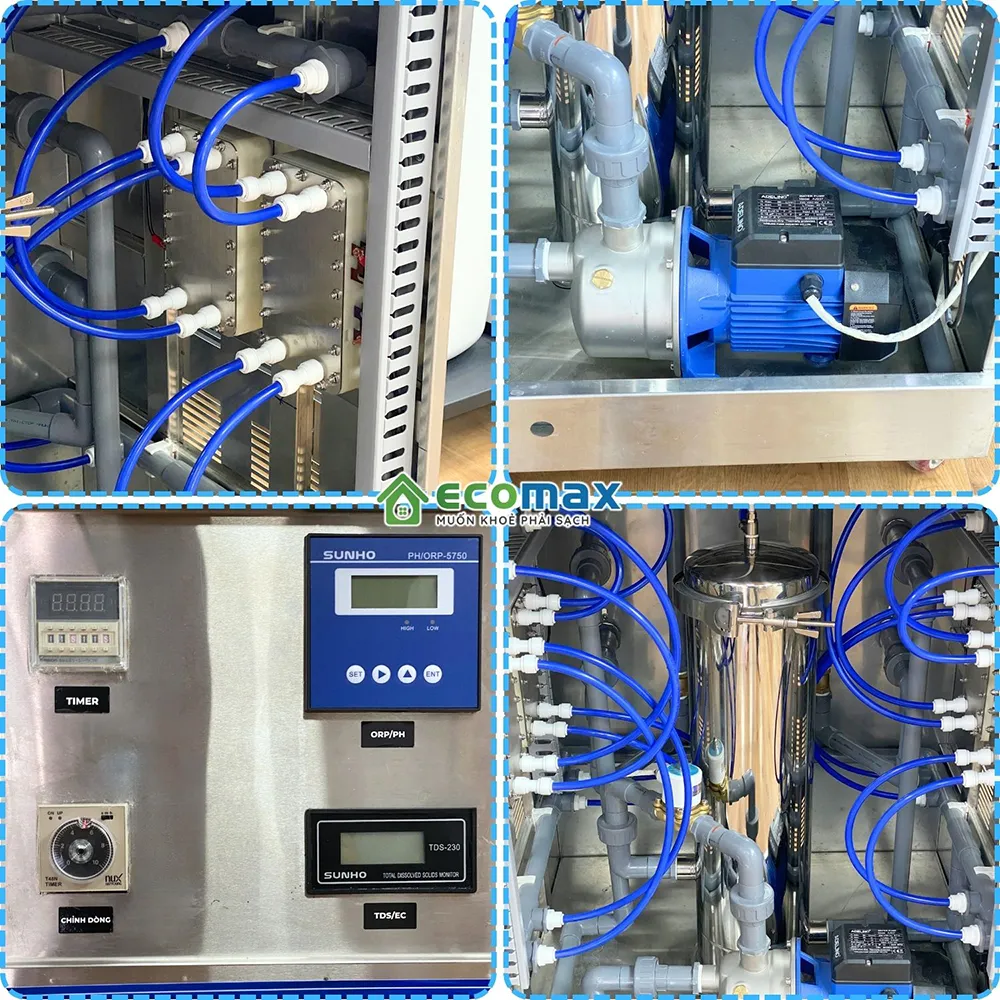 Máy lọc nước ion kiềm công nghiệp 1500 Lít/h sở hữu 6 tấm điện cực Titanium Phủ Platium 16 Ưu điểm của Máy lọc nước ion kiềm công nghiệp 1500 Lít/h
