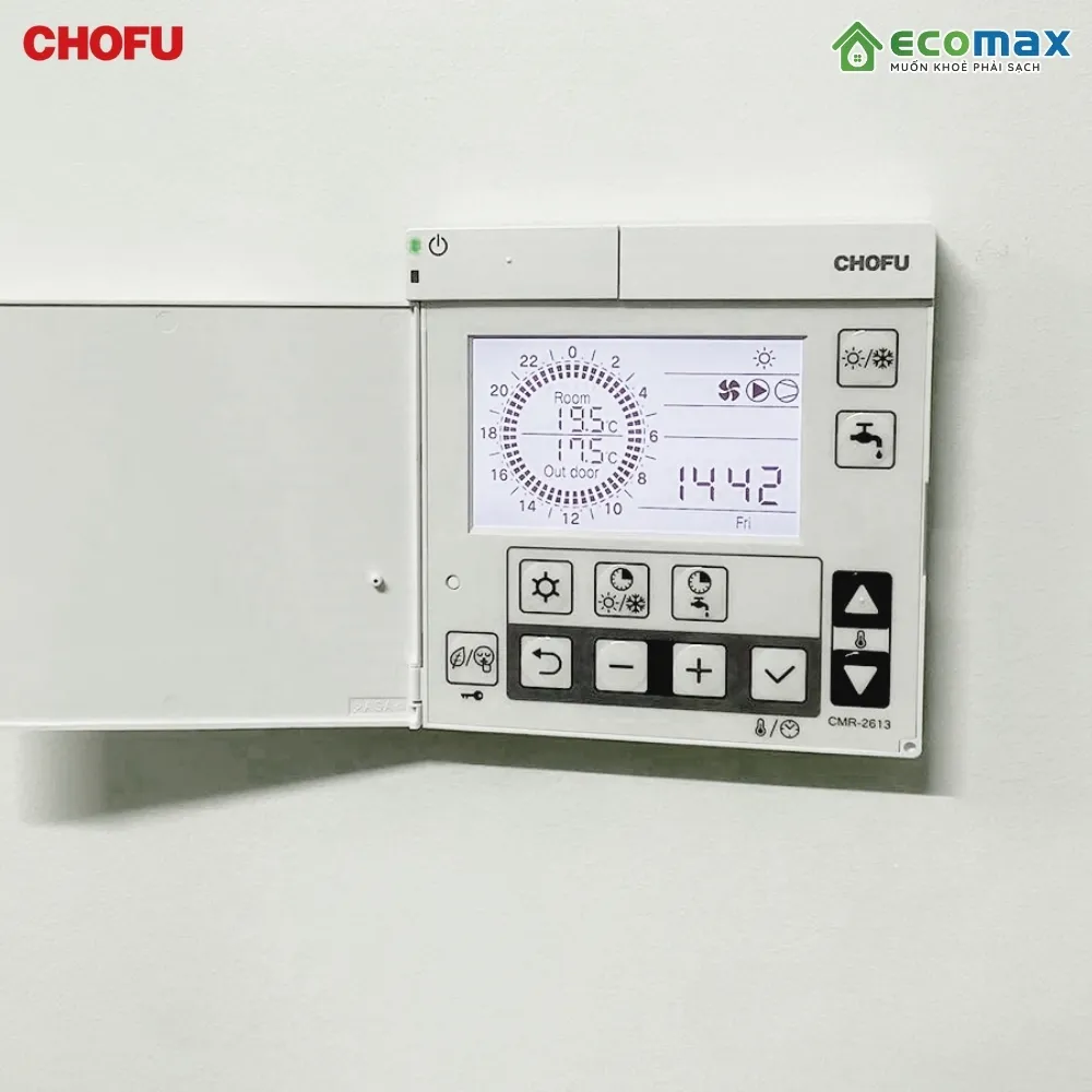 Máy nước nóng trung tâm Chofu 460 Lít EHP-4605B xuất xứ Nhật 12 Bảng điều khiển Máy nước nóng trung tâm Chofu 460 Lít