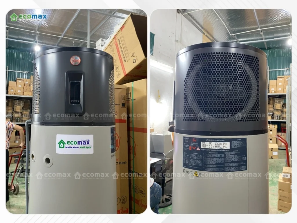 Máy nước nóng trung tâm Heat Pump Rheem AmbiPower 280e tại kho Ecomax
