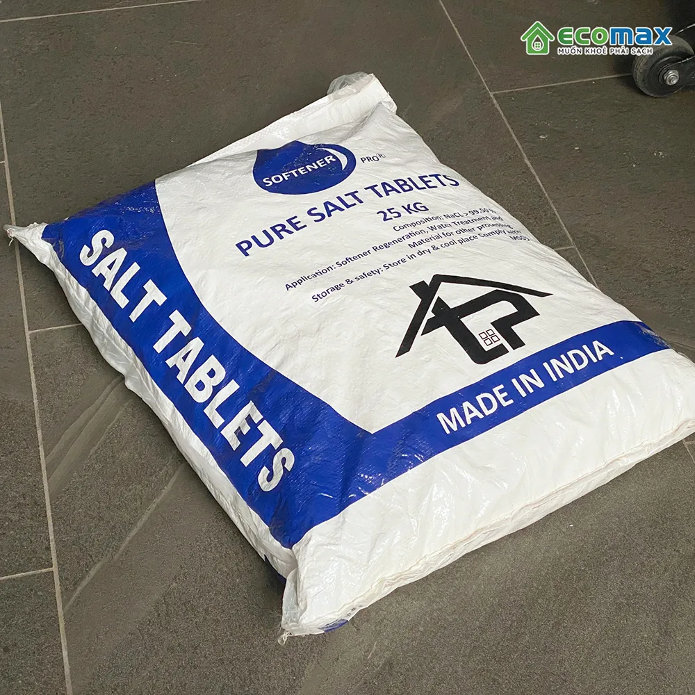 Muối viên hoàn nguyên Ấn Độ Softener Pro - Nén chắc, tan chậm, bao 25 Kg 12 Ưu điểm nổi bật Muối viên hoàn nguyên Cation Ấn Độ Softener Pro