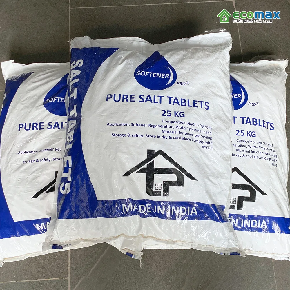 Muối viên hoàn nguyên Ấn Độ Softener Pro - Nén chắc, tan chậm, bao 25 Kg 10 Muối viên hoàn nguyên Ấn Độ Softener Pro bao 25 Kg 5